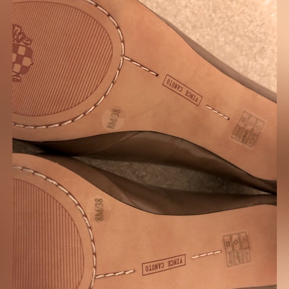 Vince Camuto Leather Platform Pumps Taupe 8M - Picture 4 of 4